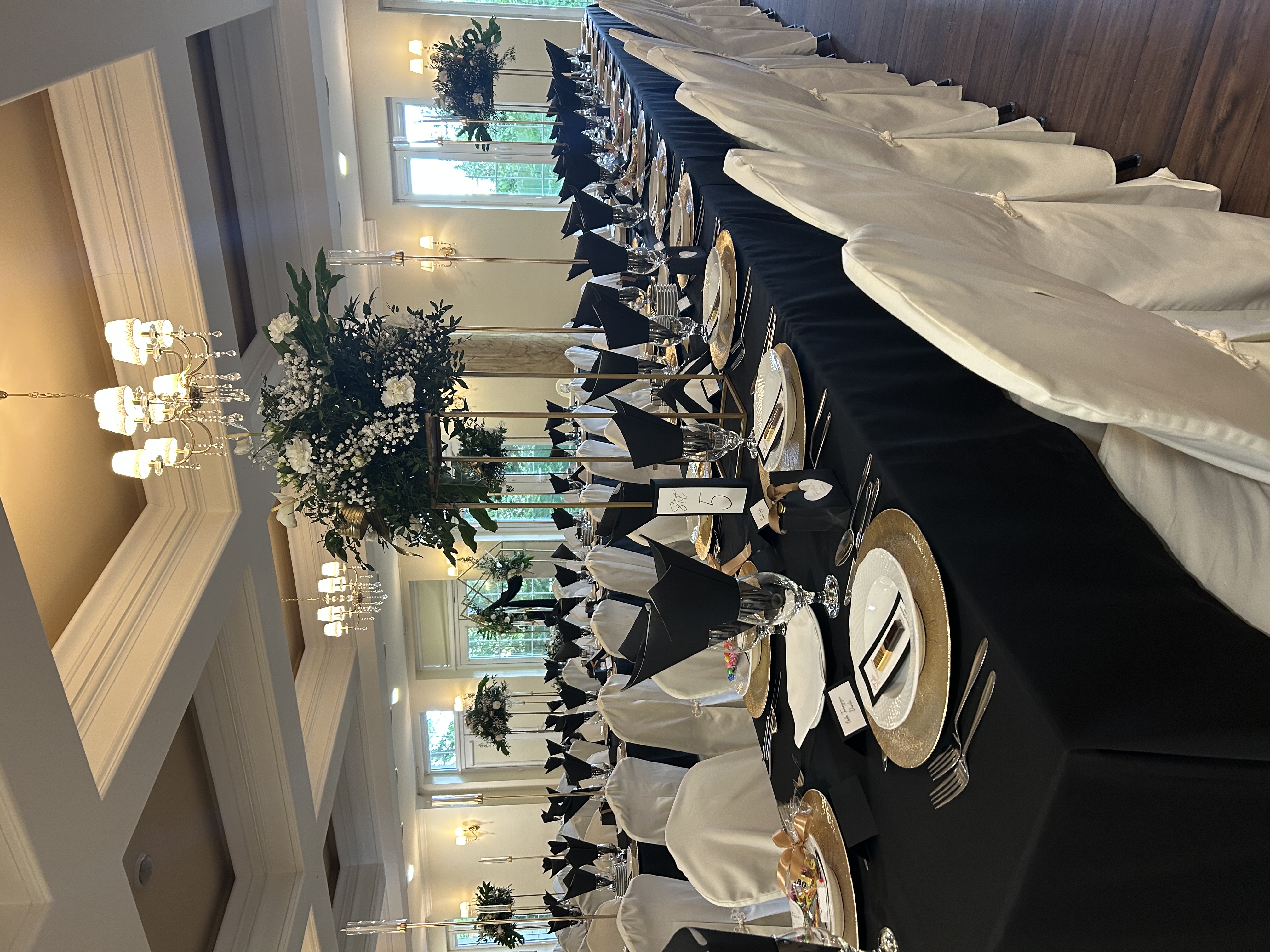 Sala Złota przygotowana na przyjęcie